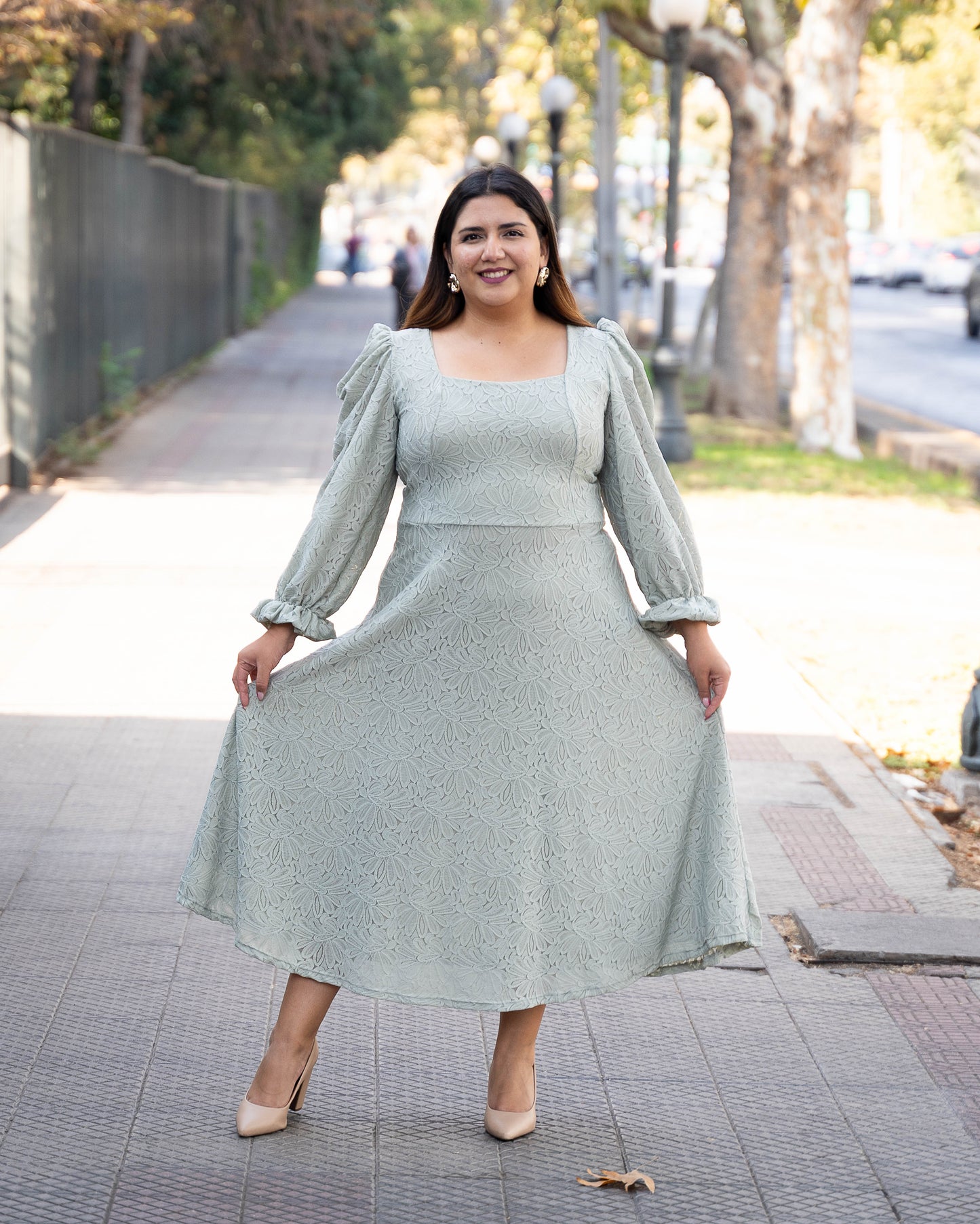 Vestido Encaje Verde