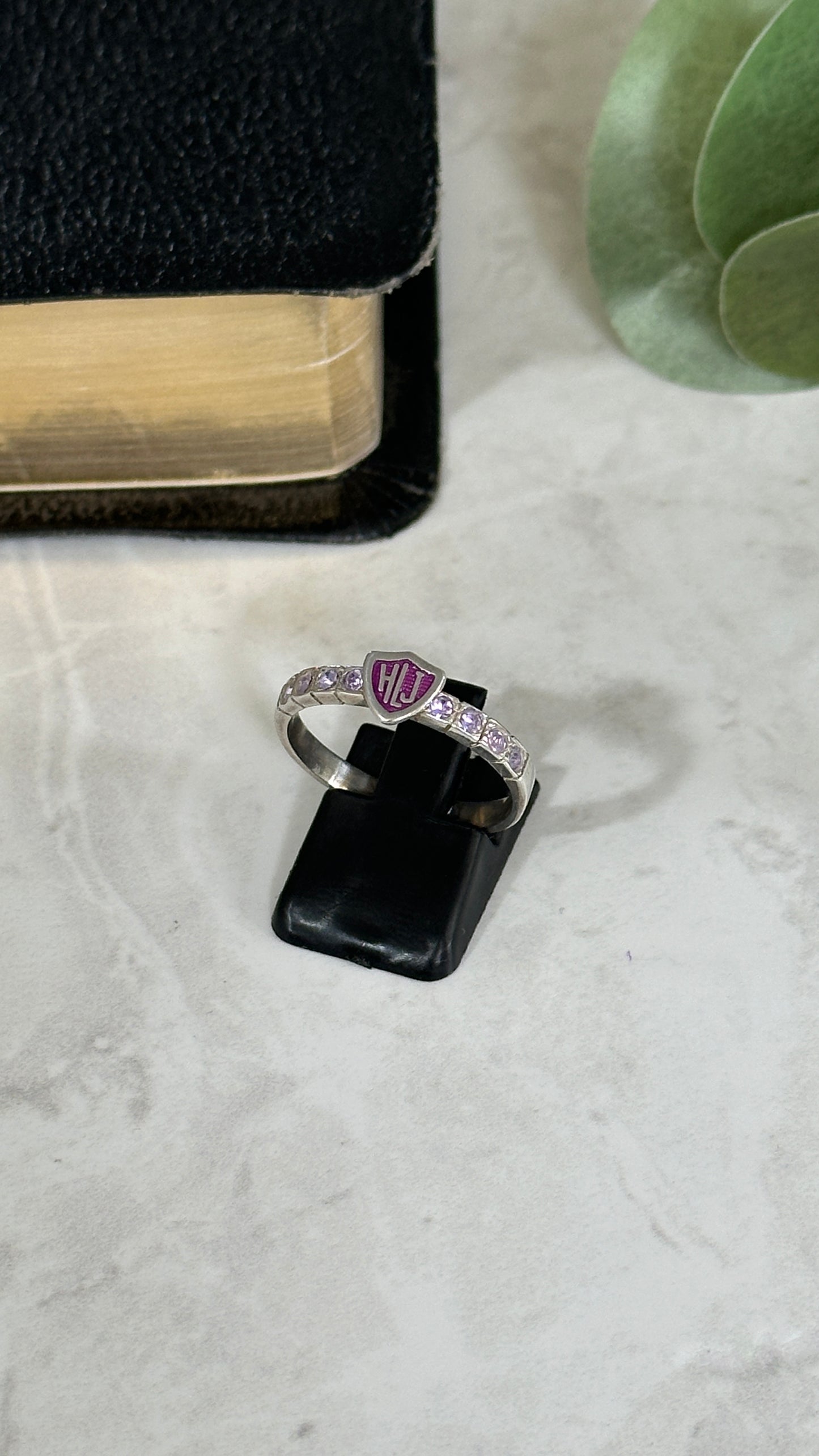 Anillo Plata Circon Morado