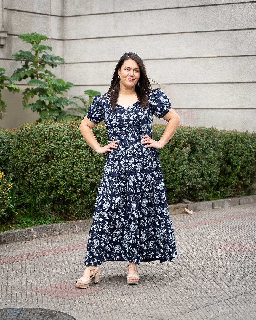 Vestido Bra3 Azul FB Bordado F