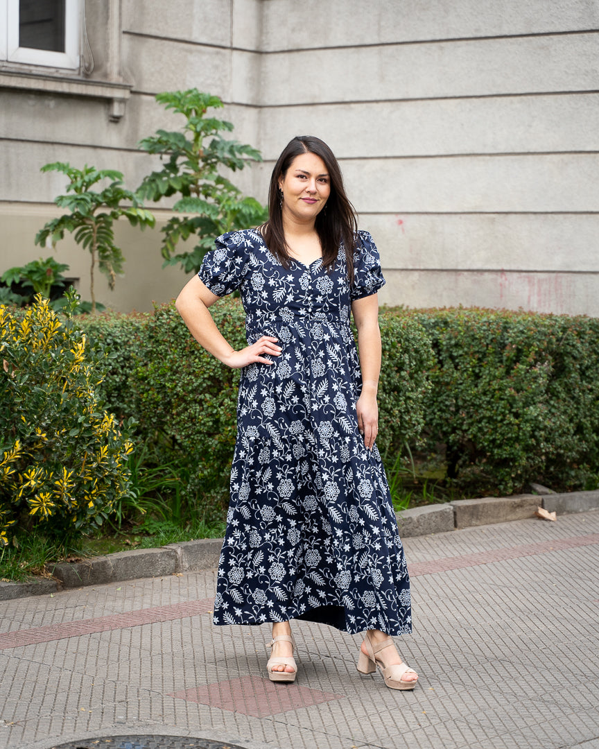 Vestido Bra3 Azul FB Bordado F