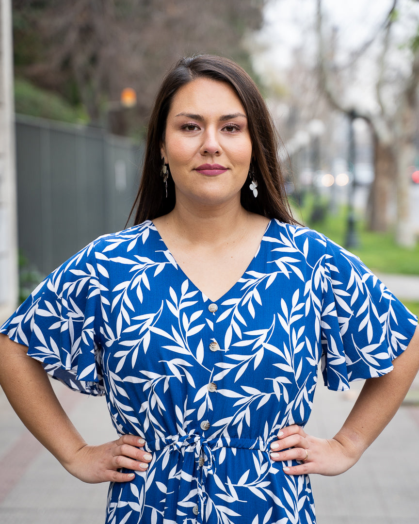 Vestido Bra3 Botones F Azul HB