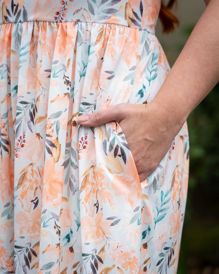 Maxivestido Damasco Floreado