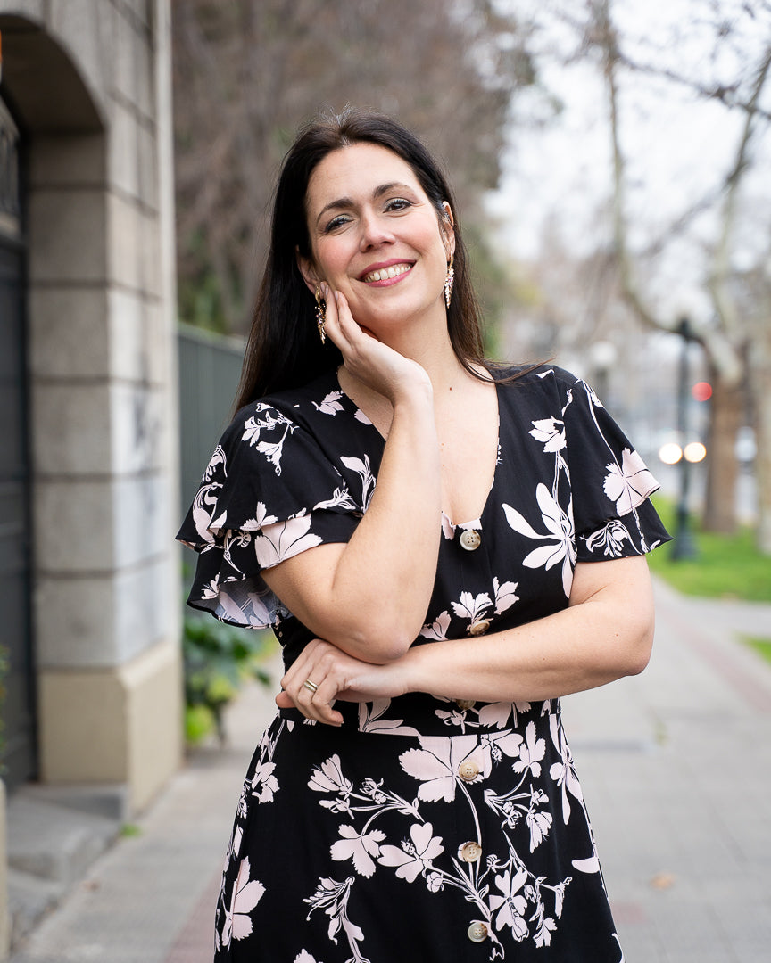 Vestido Bra3 Botones Vuelo Negro FR