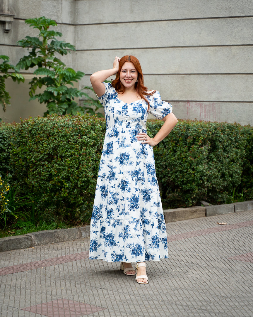 Vestido Bra3 Blanco FA Botones Perla