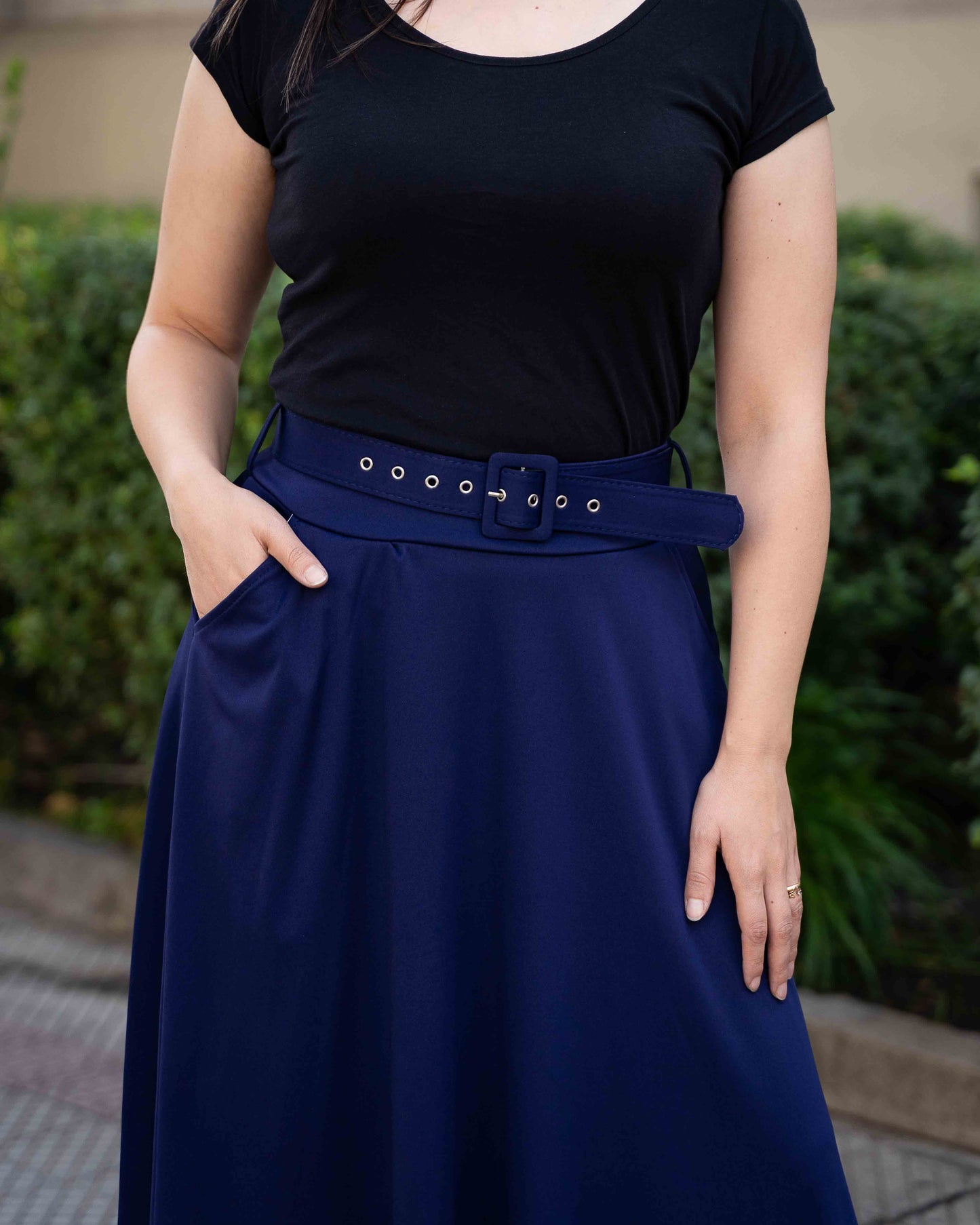 Maxifalda Cinturon Azul