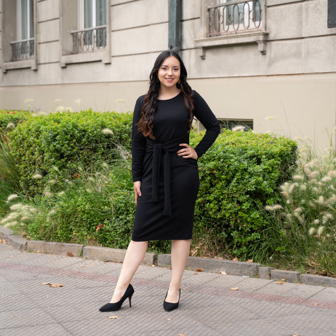 Vestido Tubo Lazo Negro