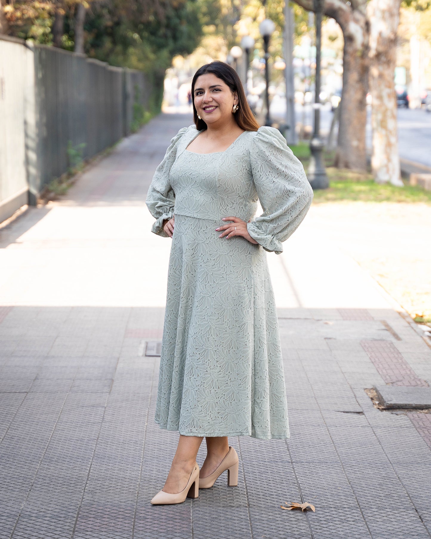 Vestido Encaje Verde