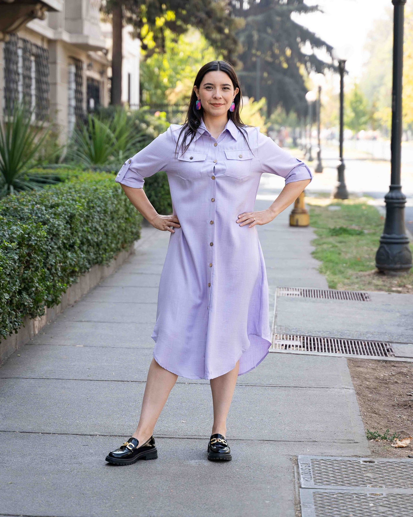 Vestido Camisero Lila