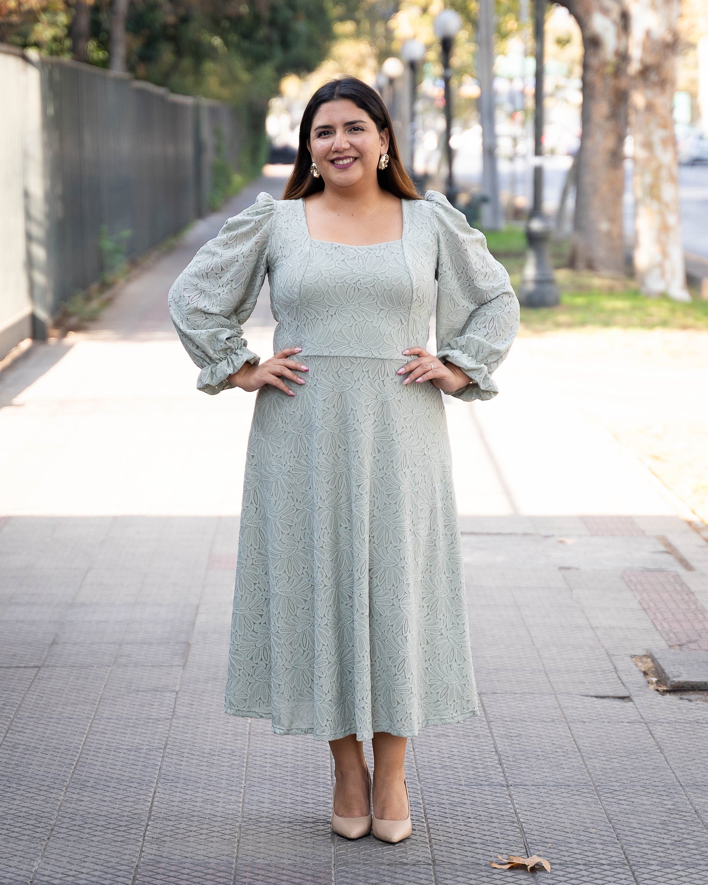 Vestido Encaje Verde