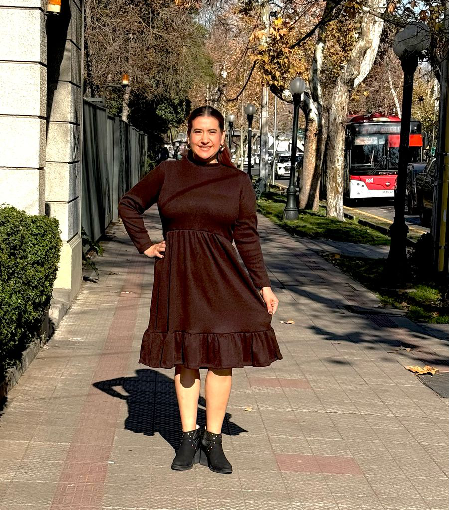 Vestido Lanilla Café Vuelos