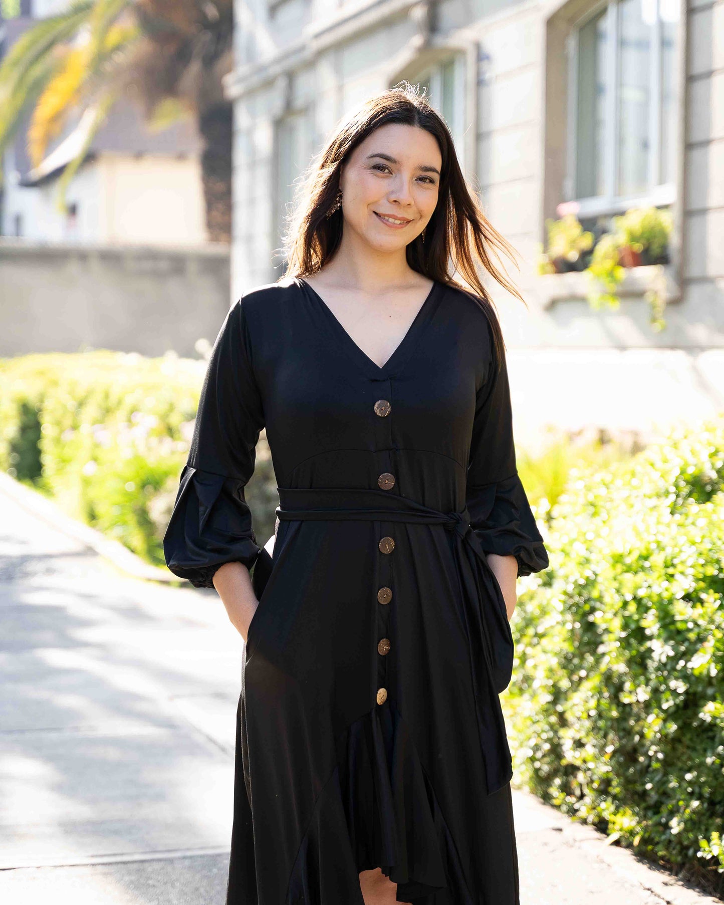 Vestido Negro Vuelos