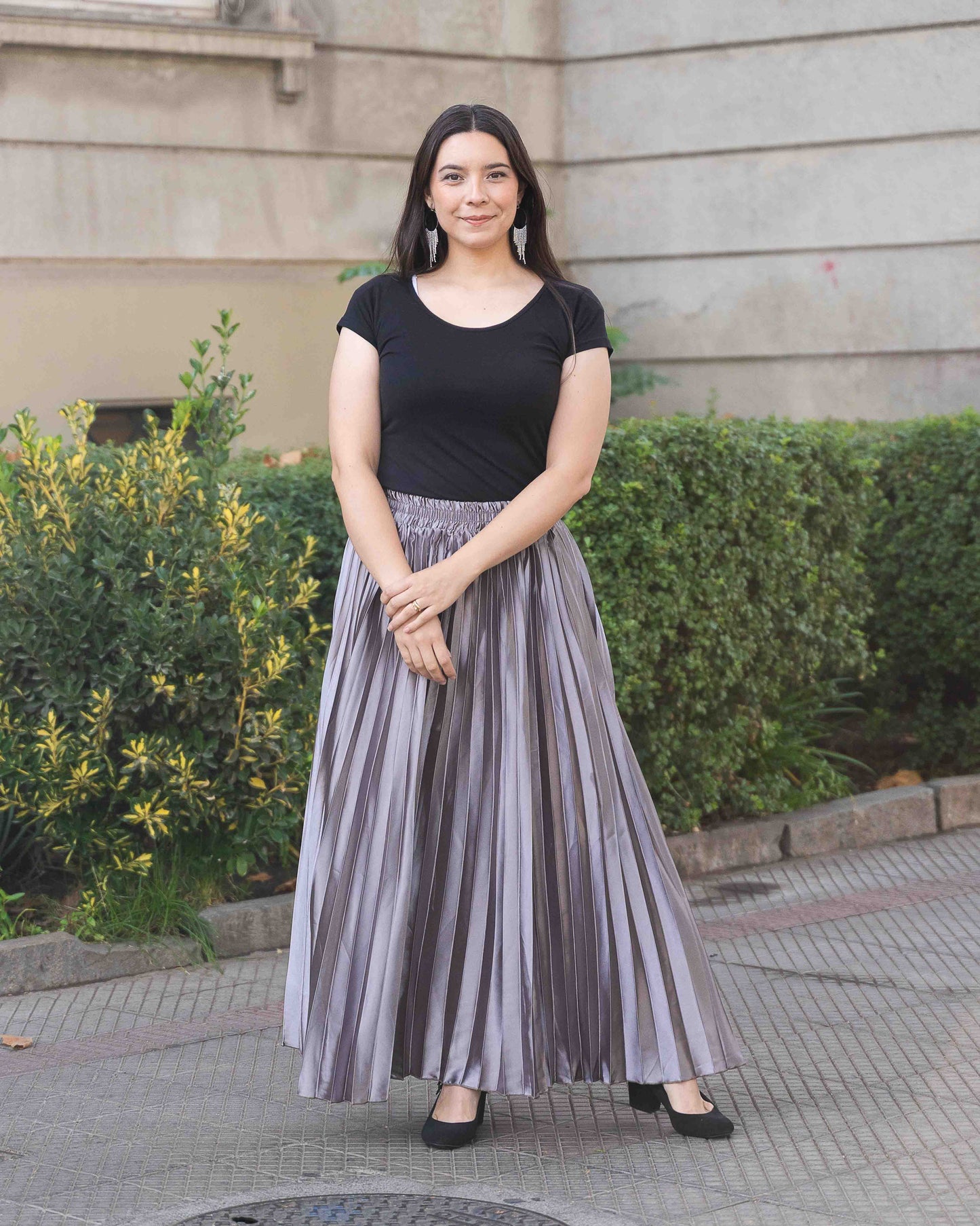Falda Plizada Gris
