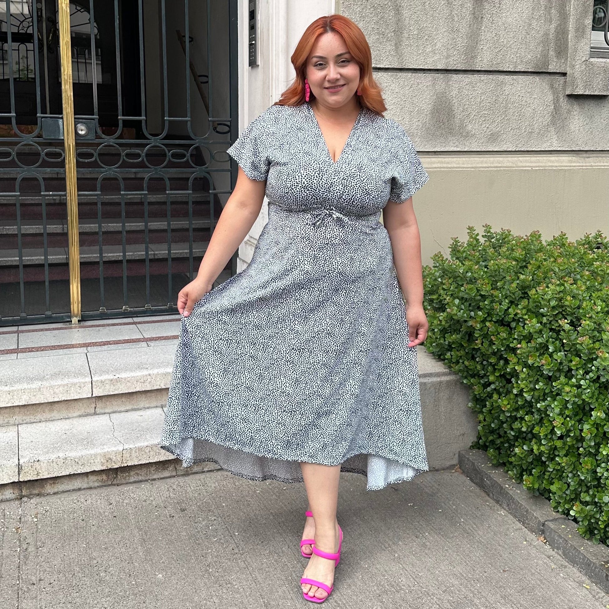 Maxivestido Bra2 Blanco Puntos