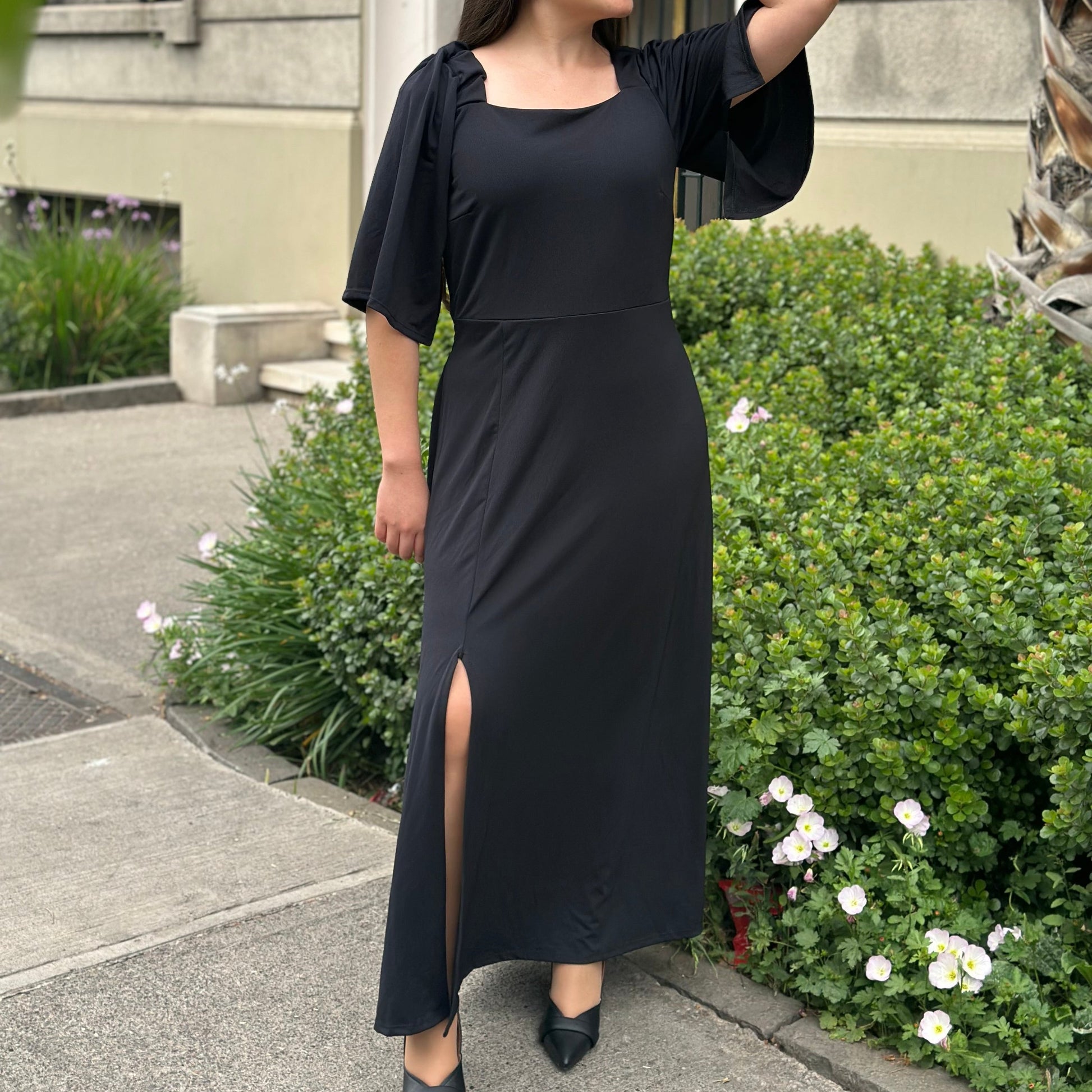 Vestido Bra2 Negro Escote Cuadrado