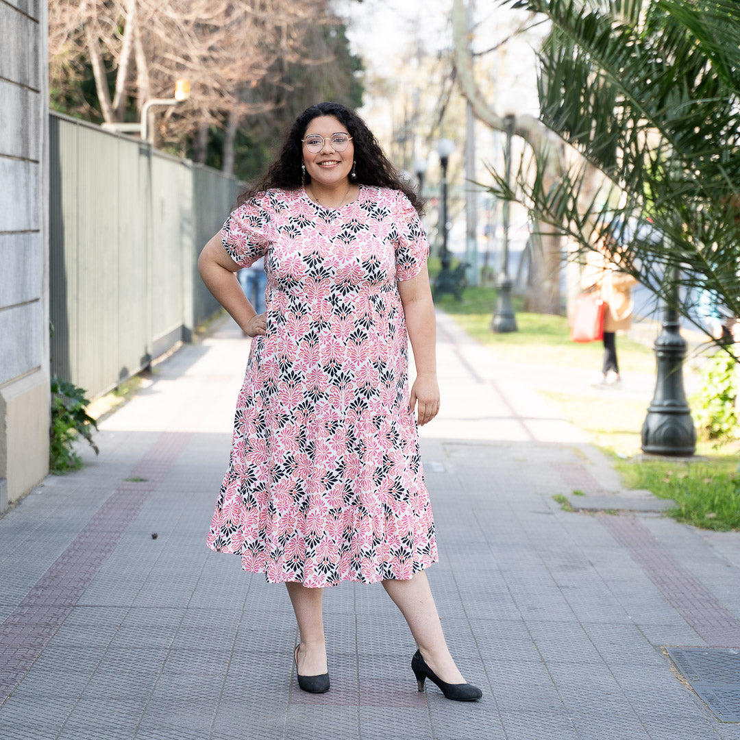 Vestido Viscosa Plumeti Estampada