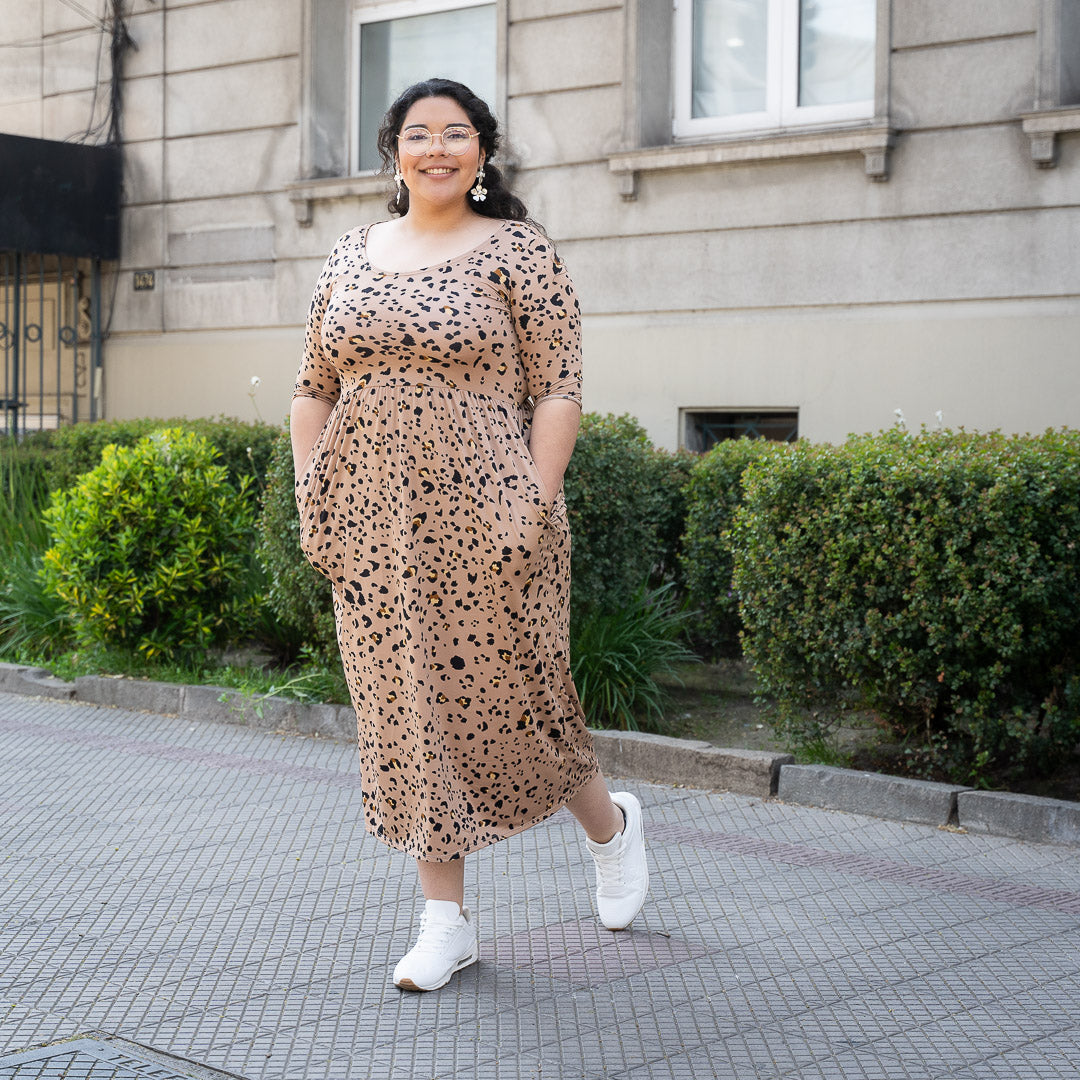 Maxivestido Animal Print