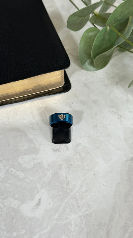 Anillo Acero Azul