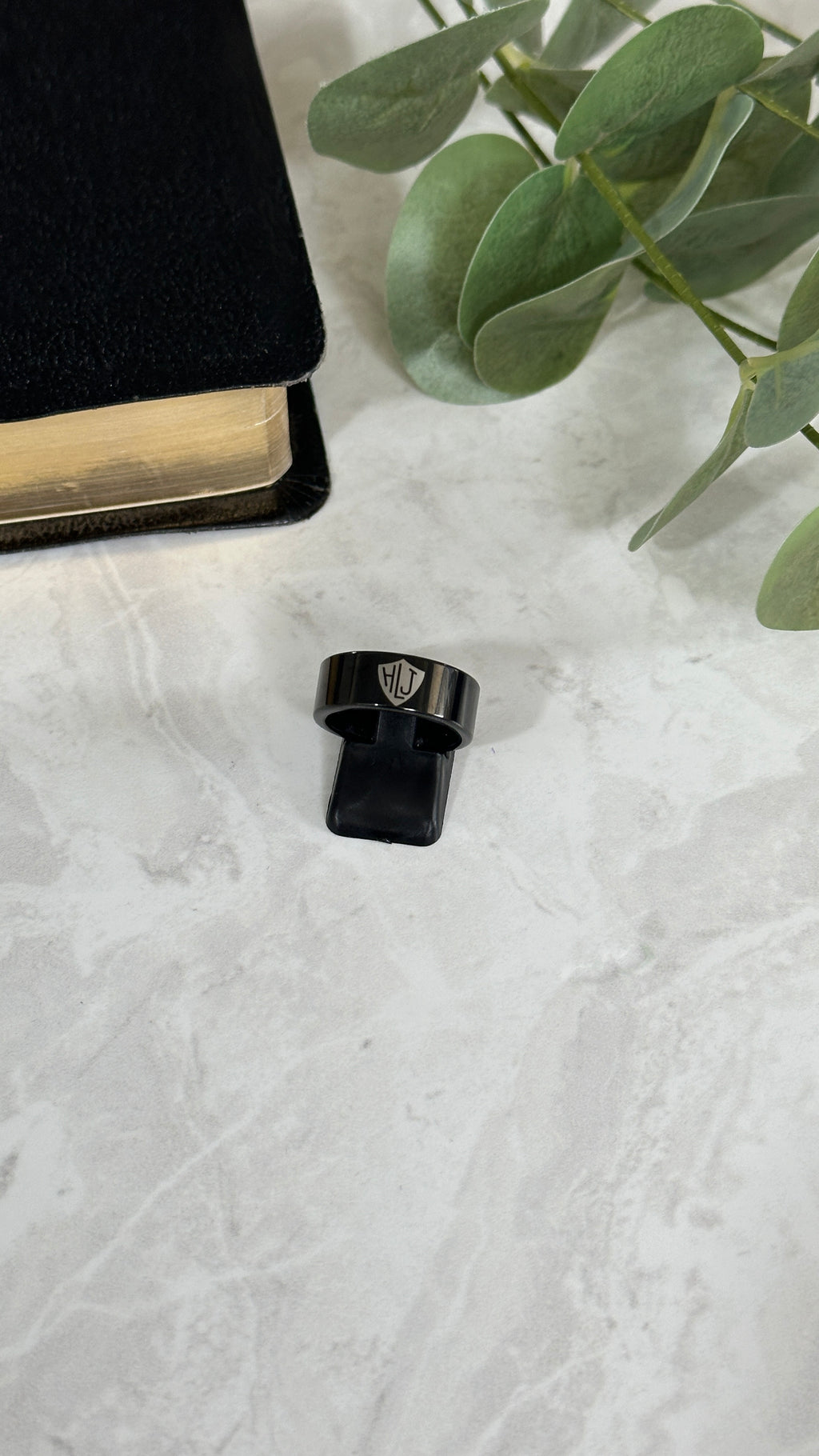 Anillo Hlj Negro Liso