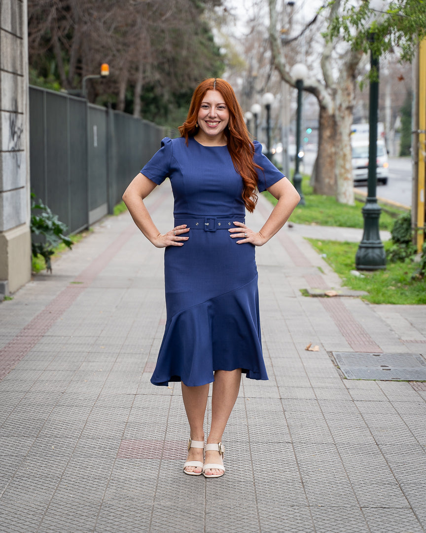 Vestido Bra3 Azul Clasico