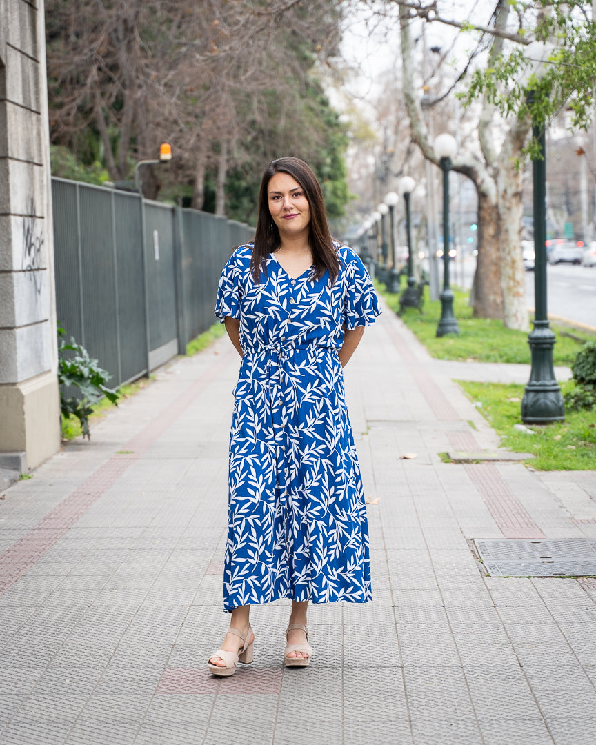 Vestido Bra3 Botones F Azul HB