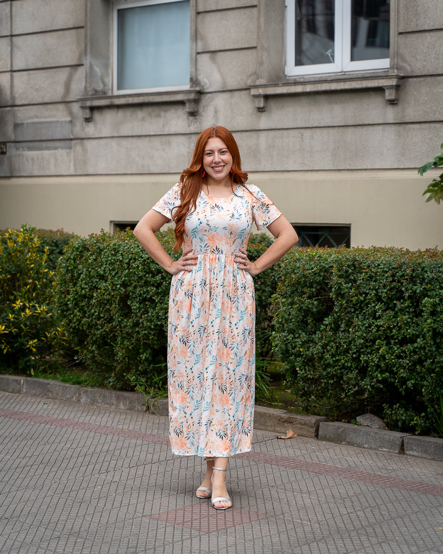 Maxivestido Damasco Floreado