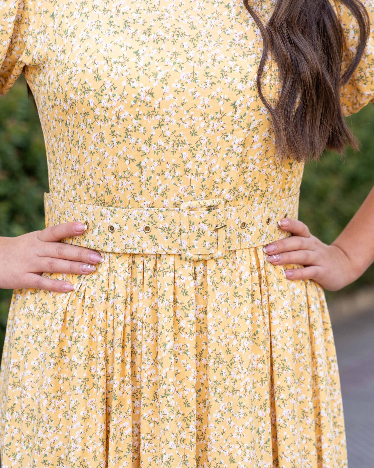 Vestido Bra4 Cinturon Amarillo
