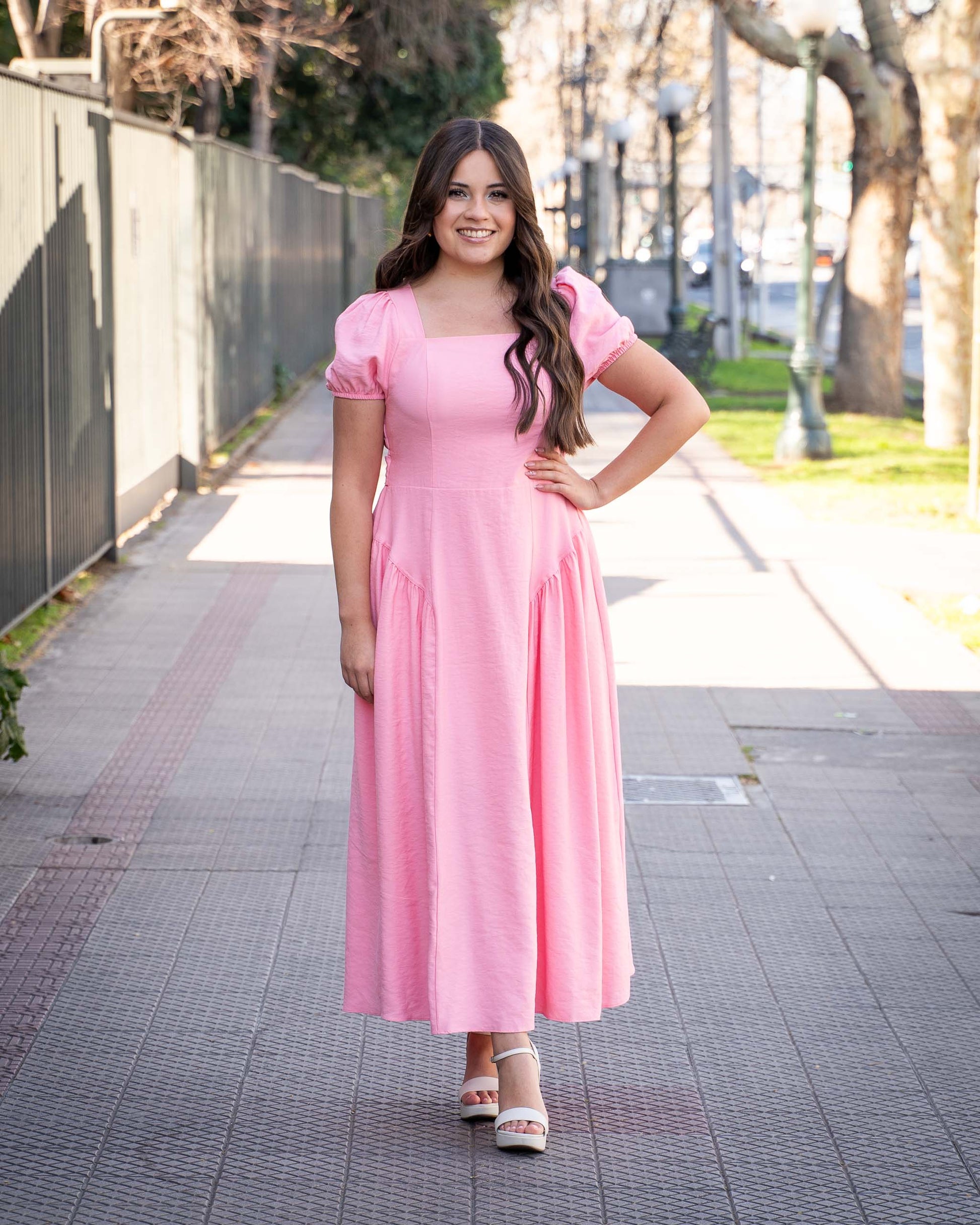 Vestido Bra4 Rosado Lino