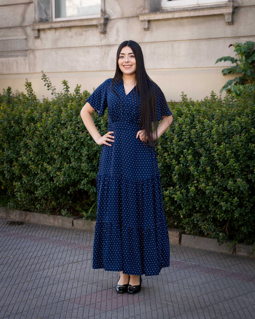 Vestido Bra4 Azul Puntos