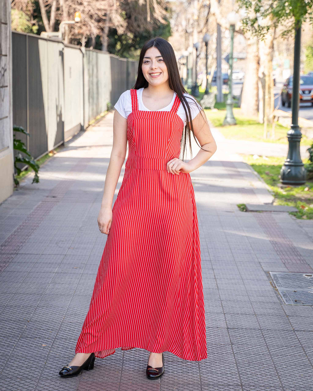 Vestido Bra4 Pabilos Rayas Rojo