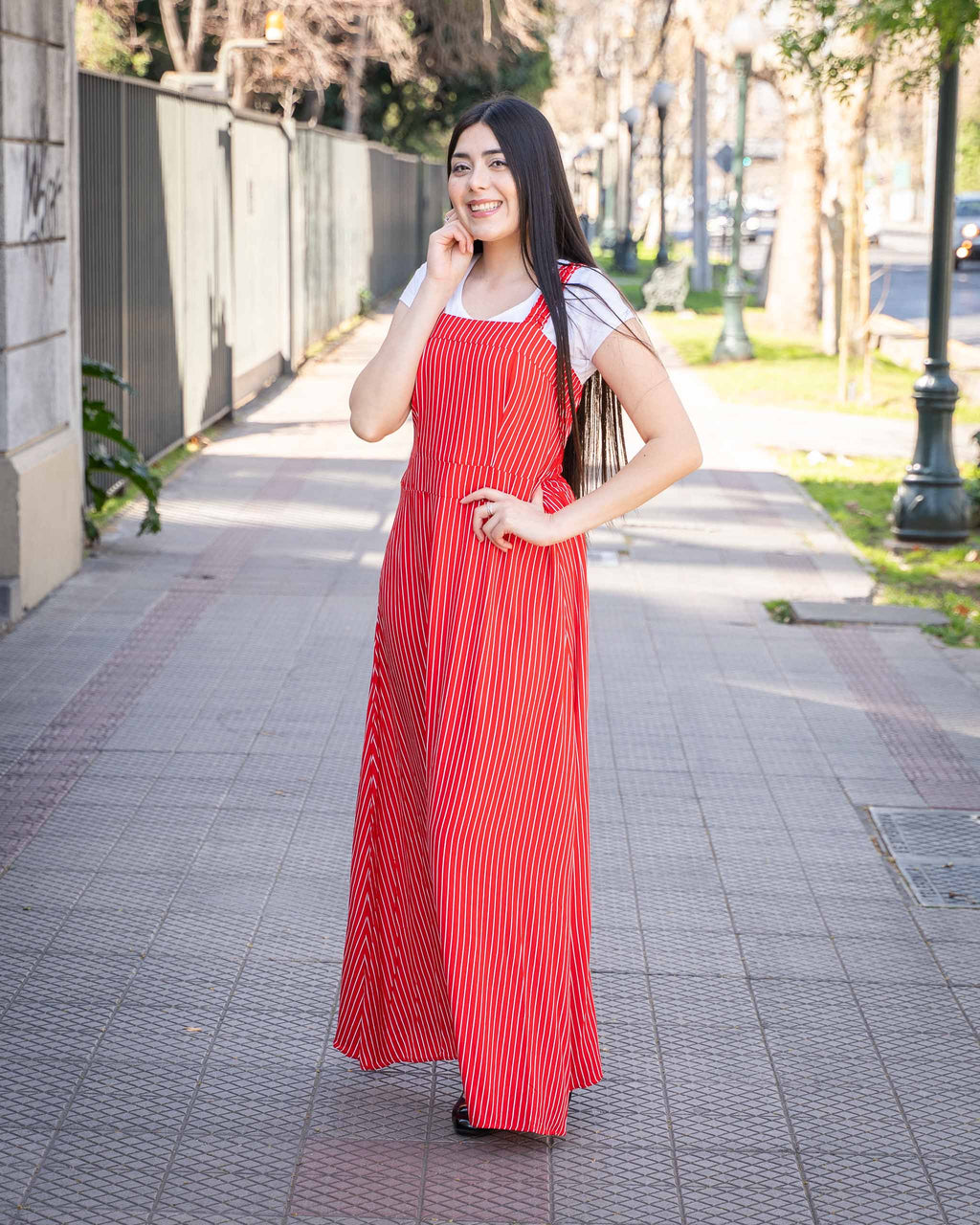 Vestido Bra4 Pabilos Rayas Rojo