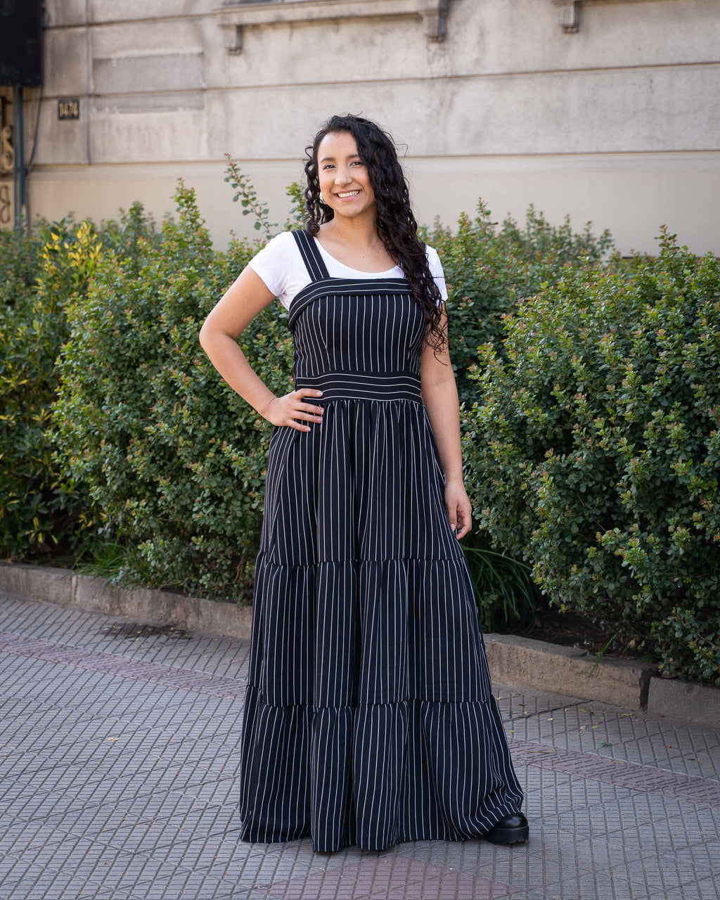 Vestido Bra4 Pabilo Negro Rayas