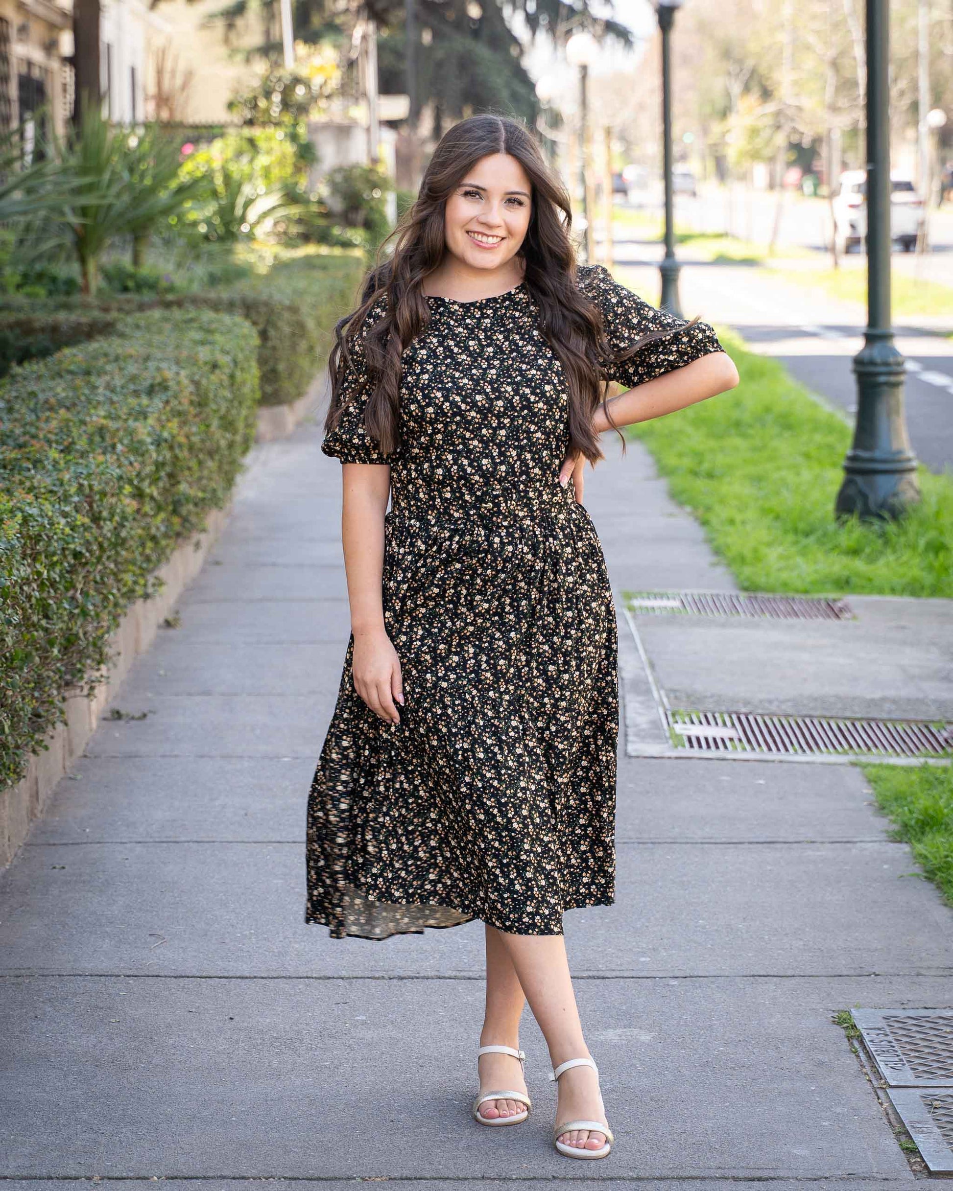 Vestido Bra4 Cinturon Negro