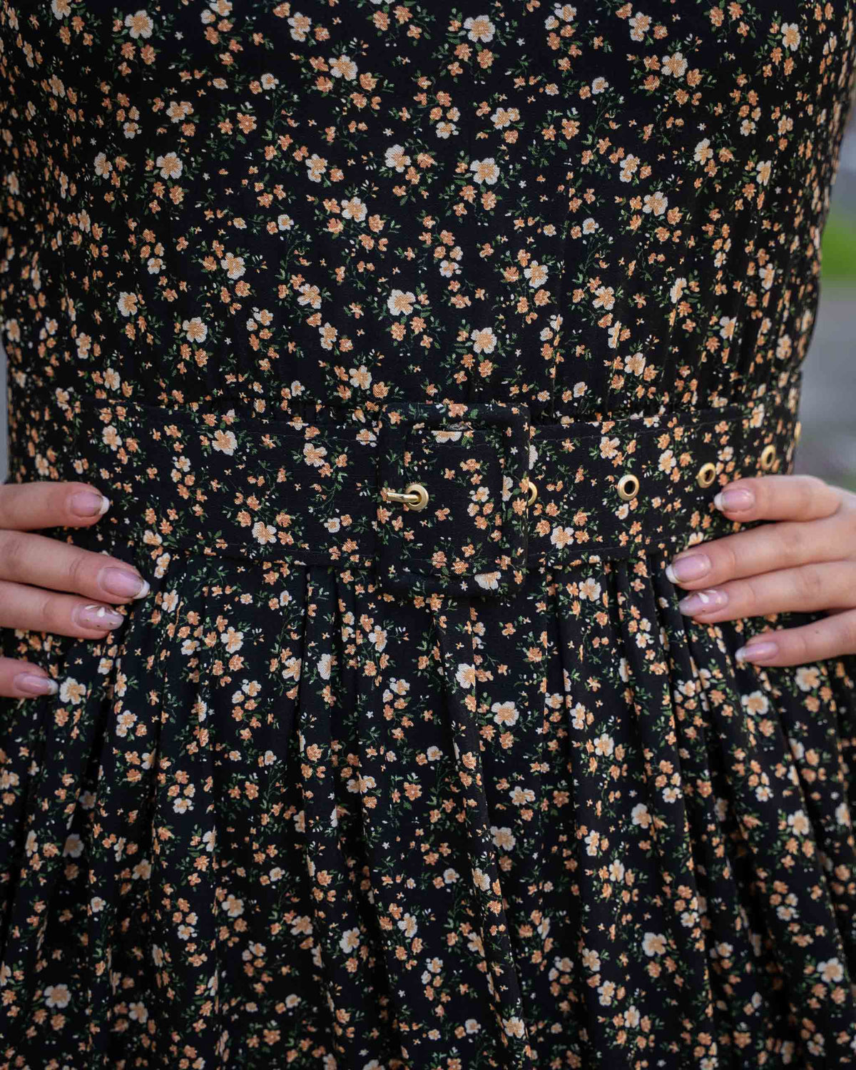 Vestido Bra4 Cinturon Negro