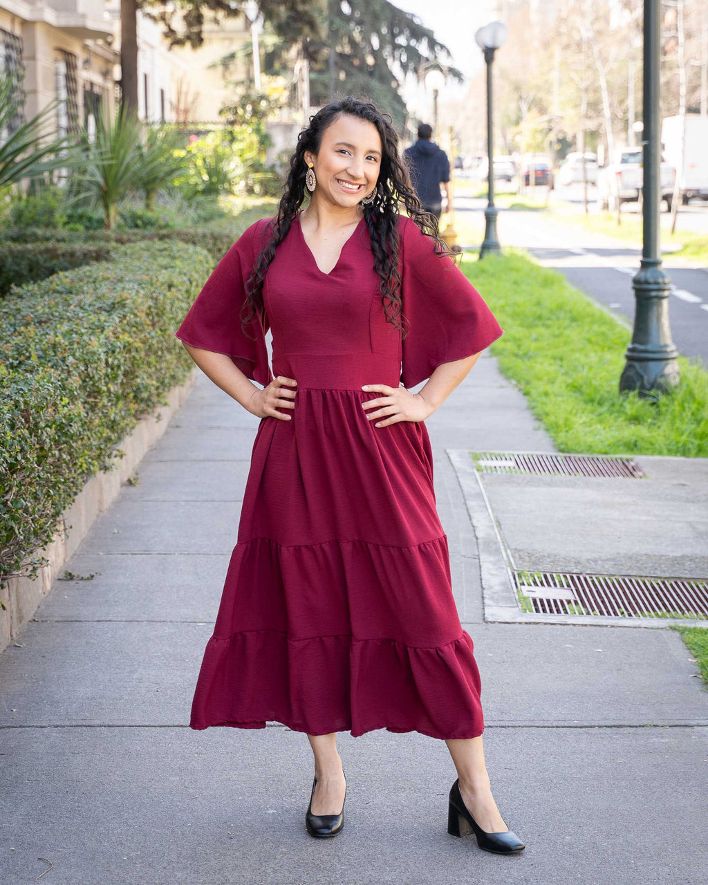 Vestido Brasil Burdeo Mcorta