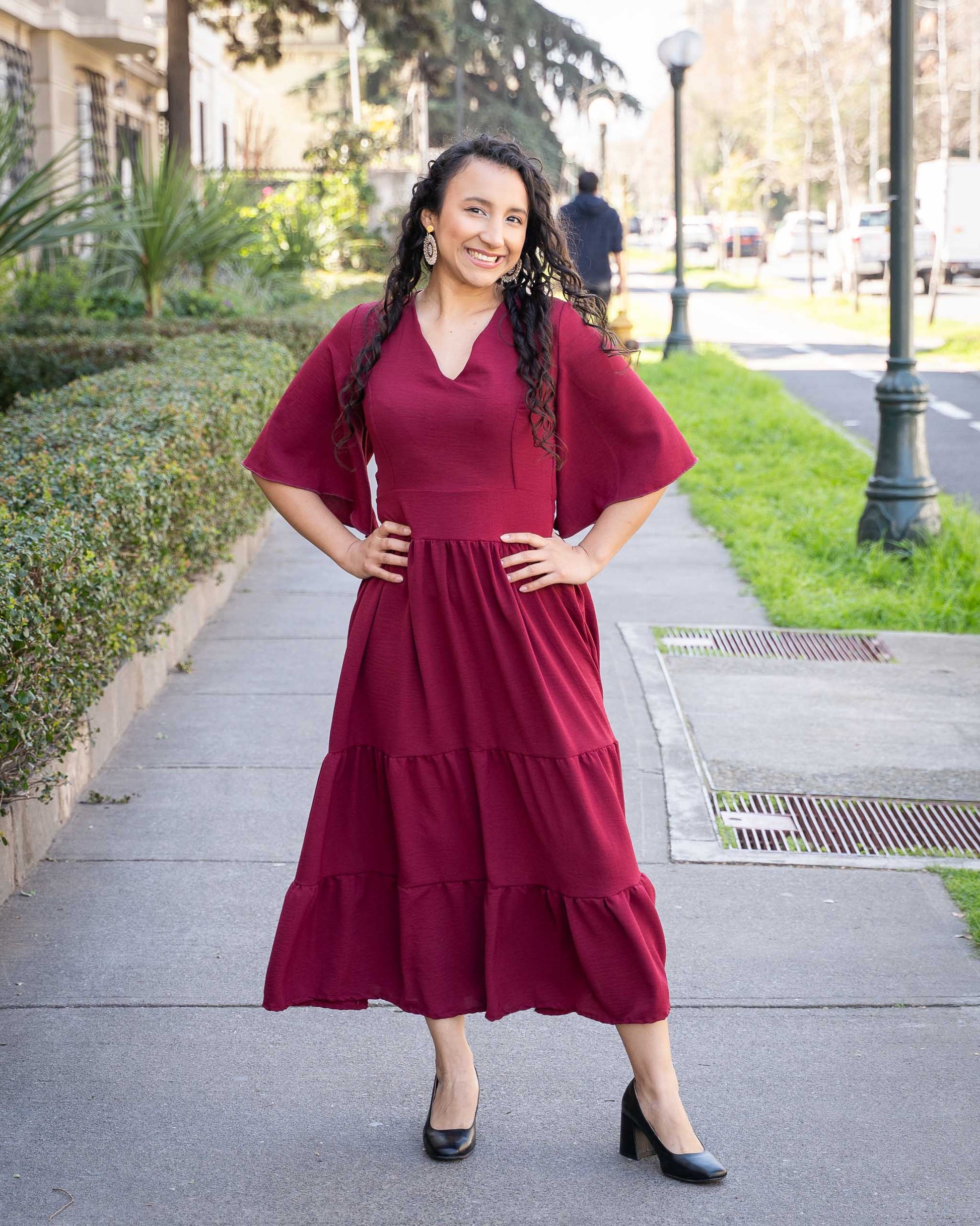Vestido Brasil Burdeo Mcorta