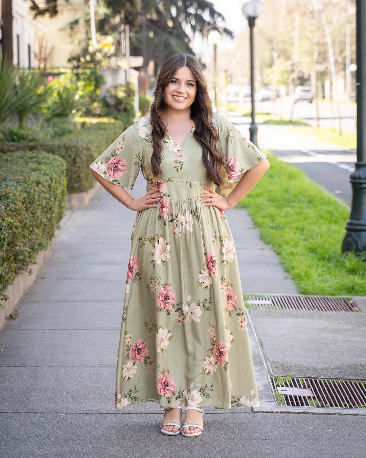 Vestido Bra4 Flores Verde