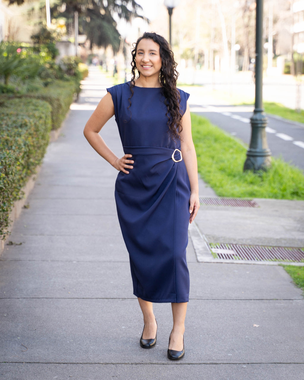 Vestido Bra4 Azul Formal