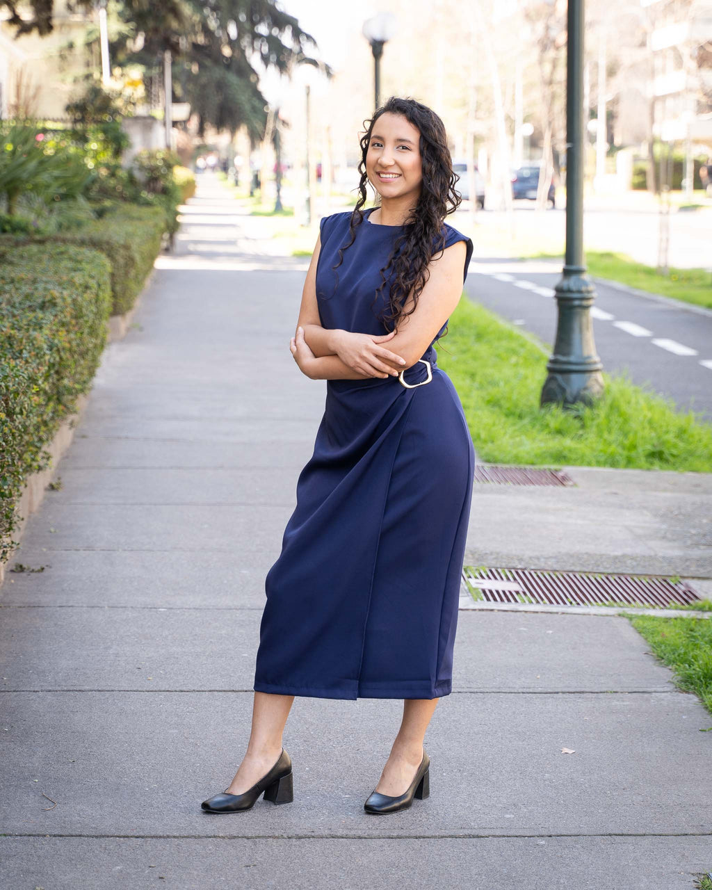 Vestido Bra4 Azul Formal