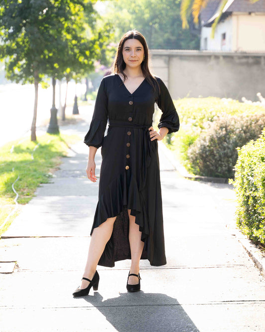 Vestido Negro Vuelos