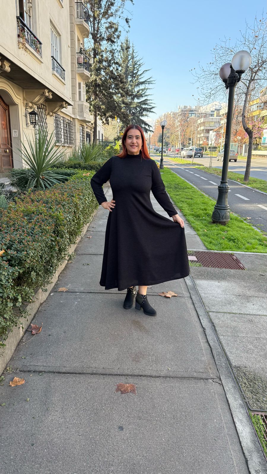 Maxivestido Lanilla Negro