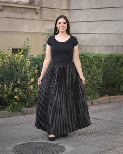 Falda Plizada Negra