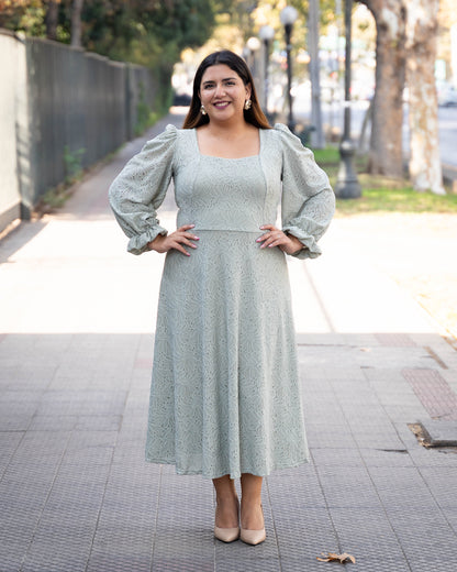 Vestido Encaje Verde