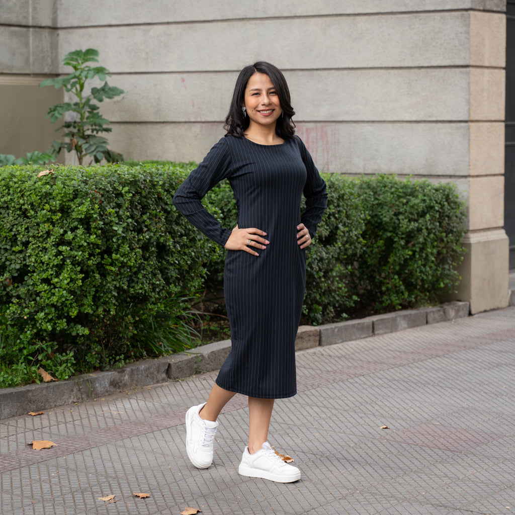 Vestido Lazo Tubo Rayas
