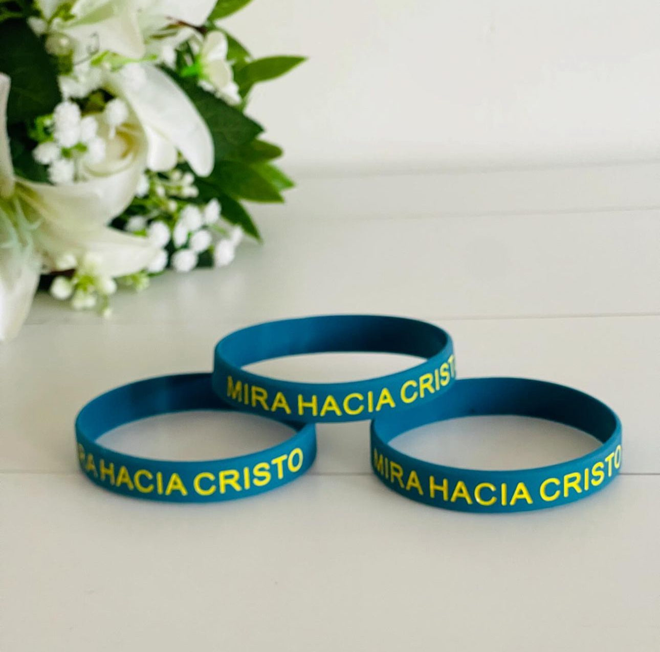 Pulsera Silicona Mira hacia Cristo