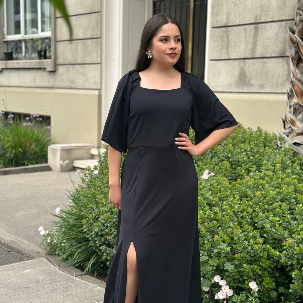 Vestido Bra2 Negro Escote Cuadrado