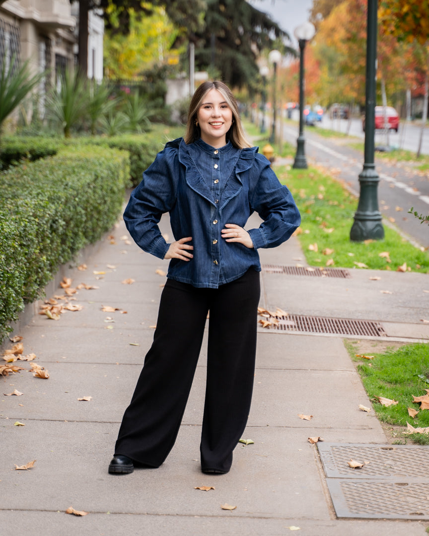 Blusa Jeans Dark Blue