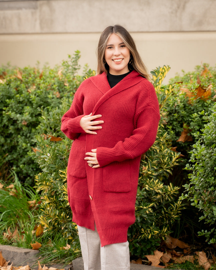 Chaleco Largo Rojo