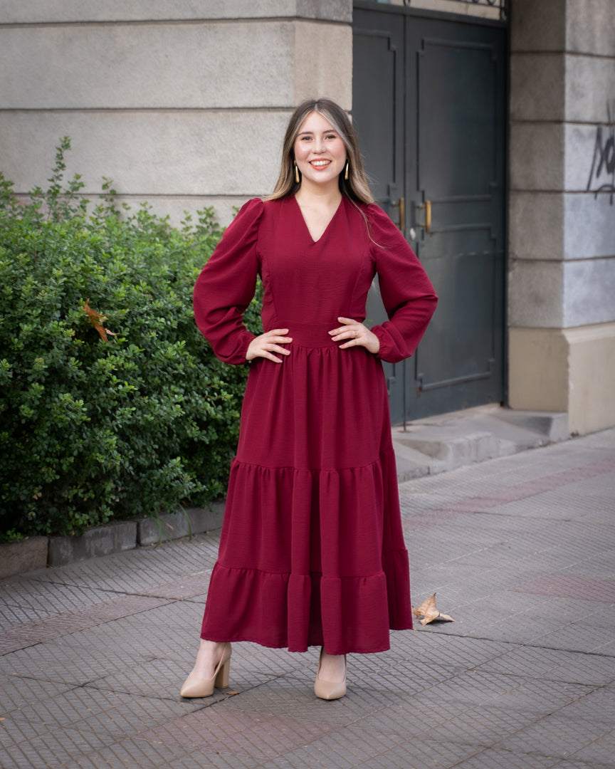 Vestido Brasil Burdeo