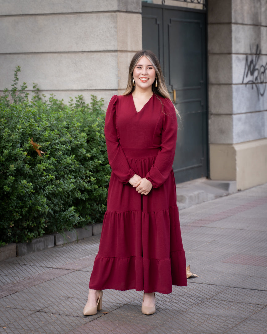 Vestido Brasil Burdeo