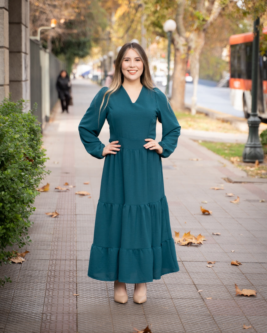 Vestido Brasil Verde Petroleo